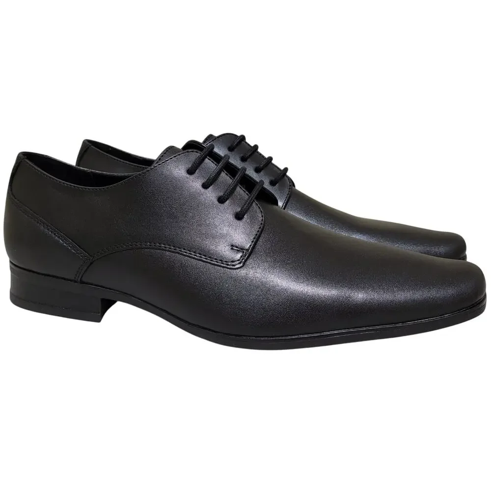 Calvin Klein Men Brodie Lace Up Derby Oxfords Size US 10M Black Leather